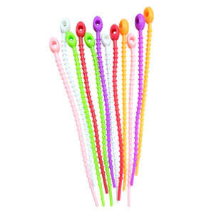 <span class=keywords><strong>Cuerda</strong></span> elástica de silicona reutilizable, organizador de bridas, <span class=keywords><strong>cuerda</strong></span> de gestión de cables para uso en el hogar y la Oficina - Product Image 1