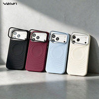 VAWI S131 Nouvelle Tendance Coque de Téléphone Antichoc en Silicone Liquide avec Support d'Objectif pour iPhone 17 18 Pro Max Chargement Magnétique