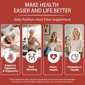 Vitaediscovery 1500mg <span class=keywords><strong>Daily</strong></span> Psyllium Husk <span class=keywords><strong>Fiber</strong></span> Supplement Gummies mendukung kesehatan pencernaan pertolongan serat makanan - Product Image 4