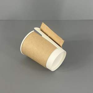 Vasos de Papel Desechables de Doble Pared, Biodegradables y Reciclables, para Café, con Logotipo Personalizado, Impresión Offset, <span class=keywords><strong>Marca</strong></span> Comercial - Product Image 4