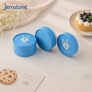 Boîte d'emballage cylindrique en carton alimentaire personnalisée avec logo, biodégradable, certifiée FSC, pour gâteau basque, tube en papier - Product Image 4