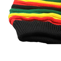 Gorro Unisex Estilo Jamaica Reggae, Gorro Holgado de Punto, Gorro Rasta con Rastas Largas