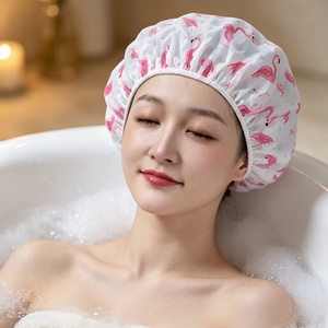 Gorro <span class=keywords><strong>de</strong></span> Ducha <span class=keywords><strong>de</strong></span> PVC Personalizado, Reutilizable, Impermeable, Elástico, para Mujeres, para Ducha, Spa, <span class=keywords><strong>Baño</strong></span>, Salón, Hotel - Product Image 6