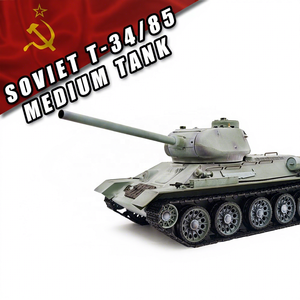 COOLBANK Tanque RC <span class=keywords><strong>T</strong></span>-<span class=keywords><strong>34</strong></span>/85 Camuflaje de Nieve Personalizado 3909-1 PRO Modelo de Batalla Soviético con Disparo de BB, Humo y Sonido 2.4Ghz Edición de Coleccionista - Product Image 5