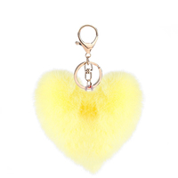 Porte-clés en peluche en forme de cœur, mini, vente en gros, cadeau, pendentif, porte-clés