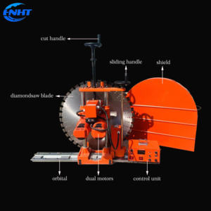 Machine de découpe de mur en béton électrique à double moteur entièrement automatique avec une profondeur de coupe maximale de 50 cm - Product Image 2
