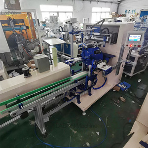 Machine d'impression d'écran <span class=keywords><strong>en</strong></span> soie à plateau tournant cylindrique courbe de chargement entièrement automatique imprimante d'écran de tubes de petite taille - Product Image 3