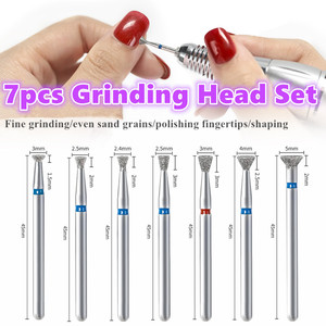 Wholesale 7 Pcs/ Set Ufo Shape Manicure Bit Drill Machine <b>Nail</b> <b>Tool</b> All Sizes Diamond <b>Nail</b> Drill Bits - Product Image 2