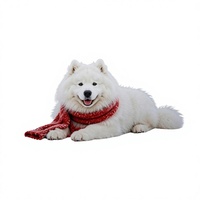 Tapis de souris pour jeux sur le thème de la neige d'hiver, motif chien Samoyed, accessoire de bureau rectangulaire pour ordinateur