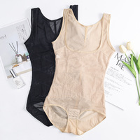 Body amincissant une pièce en maille de polyester, respirant, avec soutien mammaire post-partum, effet liftant des hanches et contrôle du ventre, grandes tailles