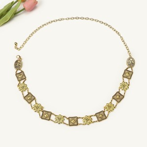 Cinturón de Cadena Metálica Vintage con <span class=keywords><strong>Flores</strong></span> para Mujer, Lujoso Cinturón Hueco con Diseño de Girasol, Cinturones de Vestir de Moda en Color Dorado, Joyería Corporal al por Mayor - Product Image 5