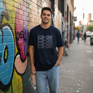 DKB 100% cotone t-shirt DKB ricamato Logo Street Style modello solido traspirante peso pesante 240 grammi lunghezza corta ampia vestibilità - Product Image 3