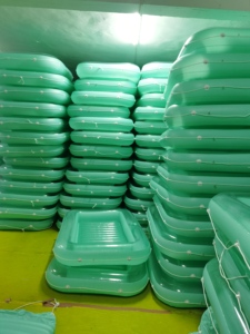 ที่นอนเป่าลมสำหรับอาบแดด รูปทรงสี่เหลี่ยมผืนผ้า สีชมพู ทำจาก PVC สำหรับผู้ใหญ่ ใช้กลางแจ้ง - Product Image 6