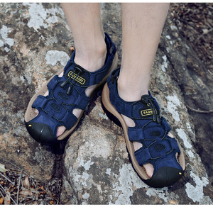 Nouvelles <span class=keywords><strong>sandales</strong></span> en cuir décontractées pour hommes de grande taille antidérapantes Mode Plage Décontractée <span class=keywords><strong>Escalade</strong></span> Plage Sports <span class=keywords><strong>Sandales</strong></span> pour hommes - Product Image 6