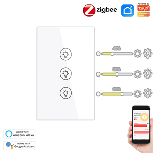Tuya Zigbee EU/US Multi-gang Smart Light Dimmer Switch <span class=keywords><strong>1</strong></span>/2/3 Gang Smart Life/Tuya APP Fonctionne avec les assistants vocaux Alexa Google - Product Image 2