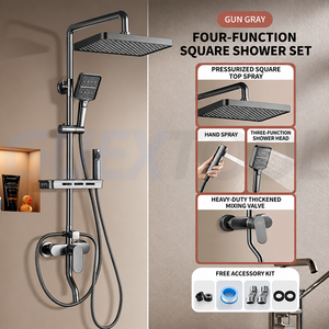 Ensemble De Douche Pour Salle De Bain Avec Pommeau De Douche Pluie Haute Pression Pour Maison - Product Image 2