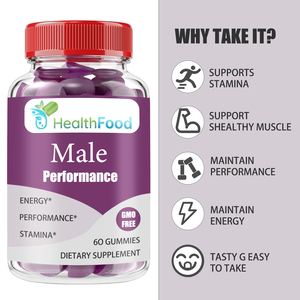 Wholesale Male Performance Gummies with Total Carbohydrate Maintain Performance Support healthy Muscle Gummies - Product Image 3