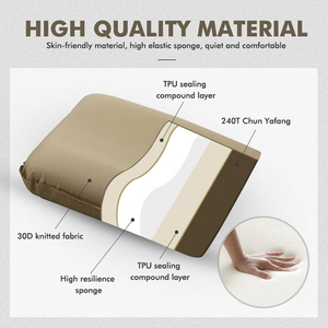 調節可能なポータブル旅行枕医療用ネックサポートメモリーフォーム付き弾性ヘッドレストウェアラブル飛行機枕クッション - Product Image 2