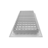 Grille de ventilation carrée moderne en alliage d'aluminium avec volet articulé, panneau d'accès avec filtre et filet, angle de lame de 45°, garantie 1 an pour CVC