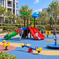 Nouveau Style enfants aire de jeux extérieure bébé enfants jouets multifonctionnels ensemble de toboggan en plastique coloré
