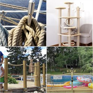<span class=keywords><strong>Cuerda</strong></span> de yute y sisal de Manila natural, gruesa, retorcida y resistente, para manualidades, decoración náutica, columpios, juegos de tira y afloja, y exteriores. - Product Image 5