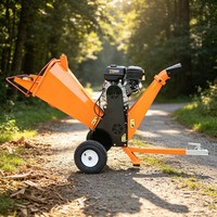 Broyeur de bois de type tambour GS100 Pro, 9HP, 270cc, à essence, diamètre de coupe de 100 mm, broyeur de biomasse portable pour jardin
