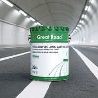 Peinture de marquage routier à base d'acrylique pur, résistante aux températures ambiante, sac de 25 kg pour la construction de lignes de circulation sur autoroutes urbaines