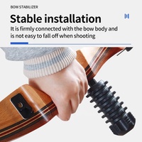 STARCN Stabilisateur de tir à l'arc noir, amortisseur de vibrations, accessoires de chasse, stabilisateur en caoutchouc pour poignée de tir à l'arc composé