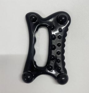 Tabla de Masaje Gua Sha Coreana de Resina Negra con Forma de Hueso para Esculpir el Cuerpo - Product Image 1