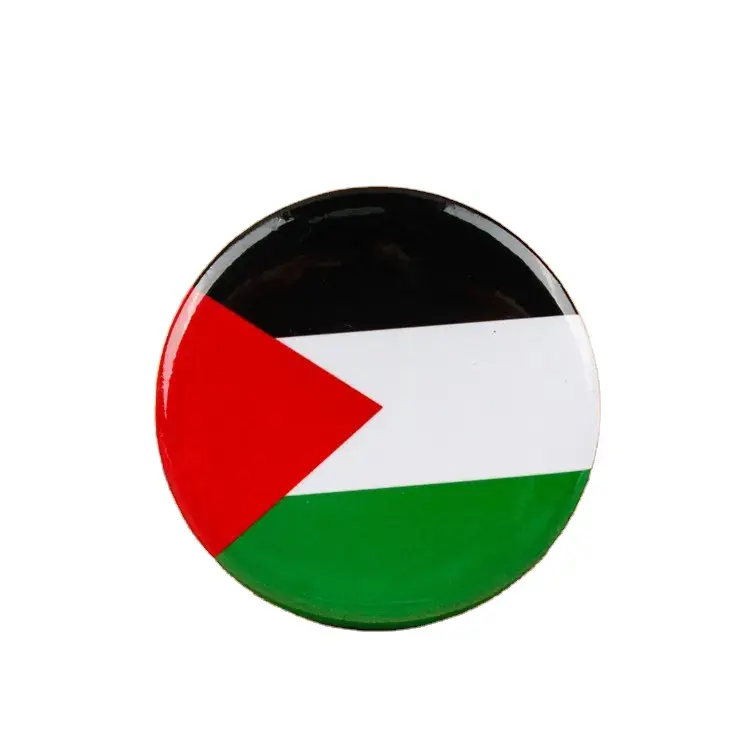 無料カスタム製品ラペルバッジピンパレスチナ地図国旗KeffiyehPalestinian Pin