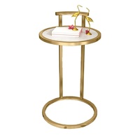 Table d'appoint moderne en métal pour café, hauteur réglable, en forme de C, pour salon, table d'angle de canapé, d'origine indienne