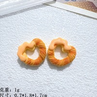 Breloques en résine en forme de beignets, dessins animés, nourriture, pain, décoration DIY pour coque de téléphone