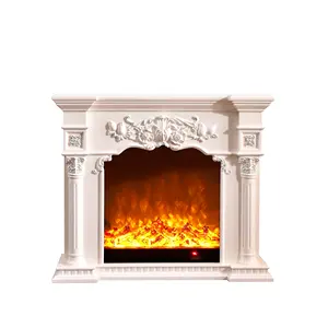 2021 Factory excellent 318 project factory wholesale high quality royal carved electric fire home fireplace