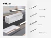 Bandes lumineuses LED pour la maison, lumière linéaire en aluminium, luminaire LED triangulaire pour l'éclairage des armoires et des meubles YB1021-42-1