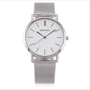 Montre à quartz pour femme, style simple, lot de 2, cadran blanc et noir, bracelet en maille, montre-bracelet décontractée et professionnelle - Product Image 4