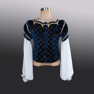 MP015 blu scuro e bianco Raymonda <span class=keywords><strong>uomo</strong></span> ballerina di danza classica Costume di variazione maschile tunica - Product Image 6