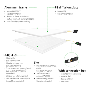Siêu mỏng phẳng 595x595 40W <span class=keywords><strong>110Lm</strong></span>/<span class=keywords><strong>W</strong></span> 4000K lõm 600x600mm dẫn Bảng điều khiển ánh sáng - Product Image 3