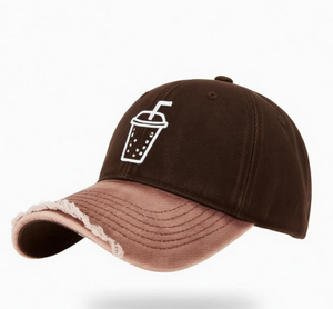 Gorra de Béisbol Personalizada con Efecto Desgastado, Bordado Vintage y Parche Tejido, Ajustable, Estilo Dad Hat, Fabricada en Vietnam - Product Image 1
