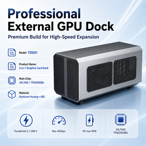 Base de Conexión EGPU Thunderbolt 3 de 40 Gbps, PCIe 3.0 X16, Carcasa para Tarjeta Gráfica con PD de 85 W y Conexión Thunderbolt 3 de 40 Gbps a Velocidad Extrema de 8K+60 Hz - Product Image 1