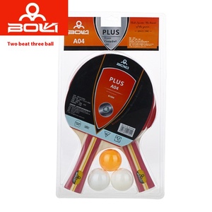 Ba vợt bóng bàn bằng gỗ với bóng bàn - Product Image 3