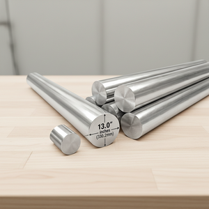 Billets d'aluminium 6005 T6, diamètre 13 pouces, série 6000, longueur (homogène) - Alliage conforme à la norme ASTM, découpe OEM - Product Image 1