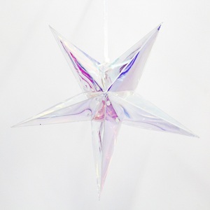 Étoiles <span class=keywords><strong>de</strong></span> Noël en <span class=keywords><strong>papier</strong></span>, décorations brillantes écologiques à piles, pendentifs holographiques à 5 ou 7 branches pour la décoration d'arbres, <span class=keywords><strong>de</strong></span> fenêtres et <span class=keywords><strong>de</strong></span> murs - Product Image 6