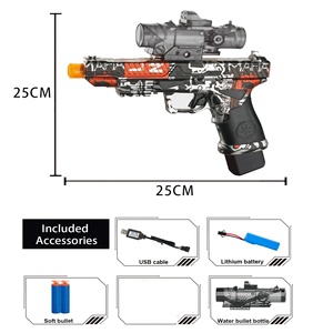 2 in 1デュアルモードシューティングゲーム玩具、大人の男の子のためのクロックジェルブラスターボールガン、ソフトEVA弾丸シューティングガン、屋外シュートゲーム - Product Image 4