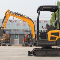 Mini-excavatrice chenillée polyvalente de 1,5 tonne, fabriquée en Chine
