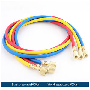 AC-Messgeräte 3-Wege-Verteilermessungsset für <span class=keywords><strong>R22</strong></span> R134a R401a R404a Kältemittel-Kfz-Messgerät mit Schläuchen Schnell kupplungen - Product Image 5