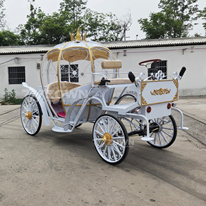 Precio al por mayor: Carruajes de Cenicienta estilo princesa calabaza, carruajes de caballo blanco de Cenicienta en venta - Product Image 2