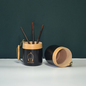 Epoal Camping Bamboo Mug With Handle Eco-Friendly Travel Coffee Cup For Outdoor Use - Product Image 4