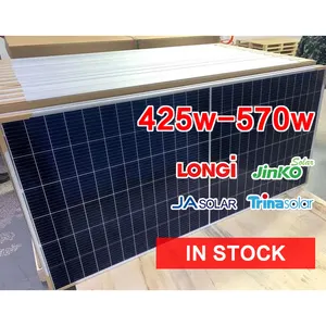 JA太阳能半电池太阳能电池板540W 545W 550W 555W 560W 570W 575W MBB单晶太阳能产品，用于并网太阳能系统