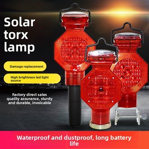 Luce solare a cono di traffico con Design a fiore di prugna Guardrail di notte luce di <span class=keywords><strong>segnale</strong></span> stroboscopica marina per cabine di Guardrail di notte - Product Image 2