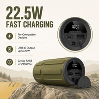 Power Bank Outdoor Kapasitas Besar 27000mAh Pengisian Cepat 22.5W Layar TFT USB-A/Type-C Siap Pengisian Daya Surya Input DC Kemasan Logo OEM
